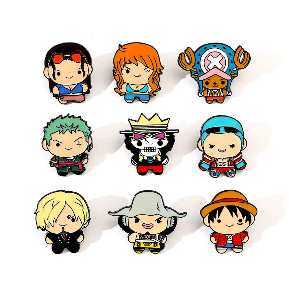 Anime Cosplay One Piece - 9 قطع دبابيس كرتونية إبداعية من