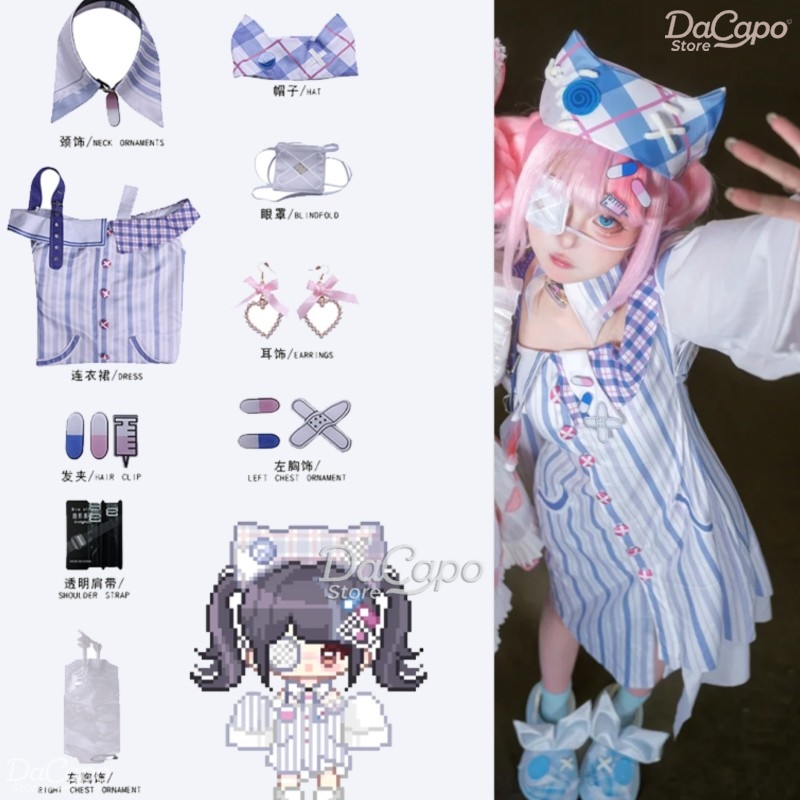 Anime Cosplay Outfit Ideas - لعبة إنفينيتي نيكي أزياء تنكرية شعر