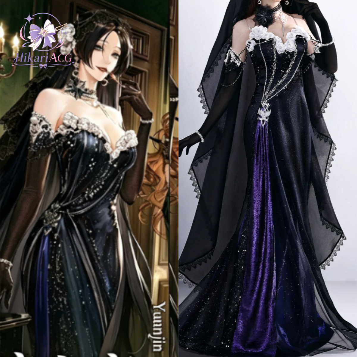 زي لعبة الأنمي: زي يوانجين من  - مراجعة Cosplay Anime Black وسعره