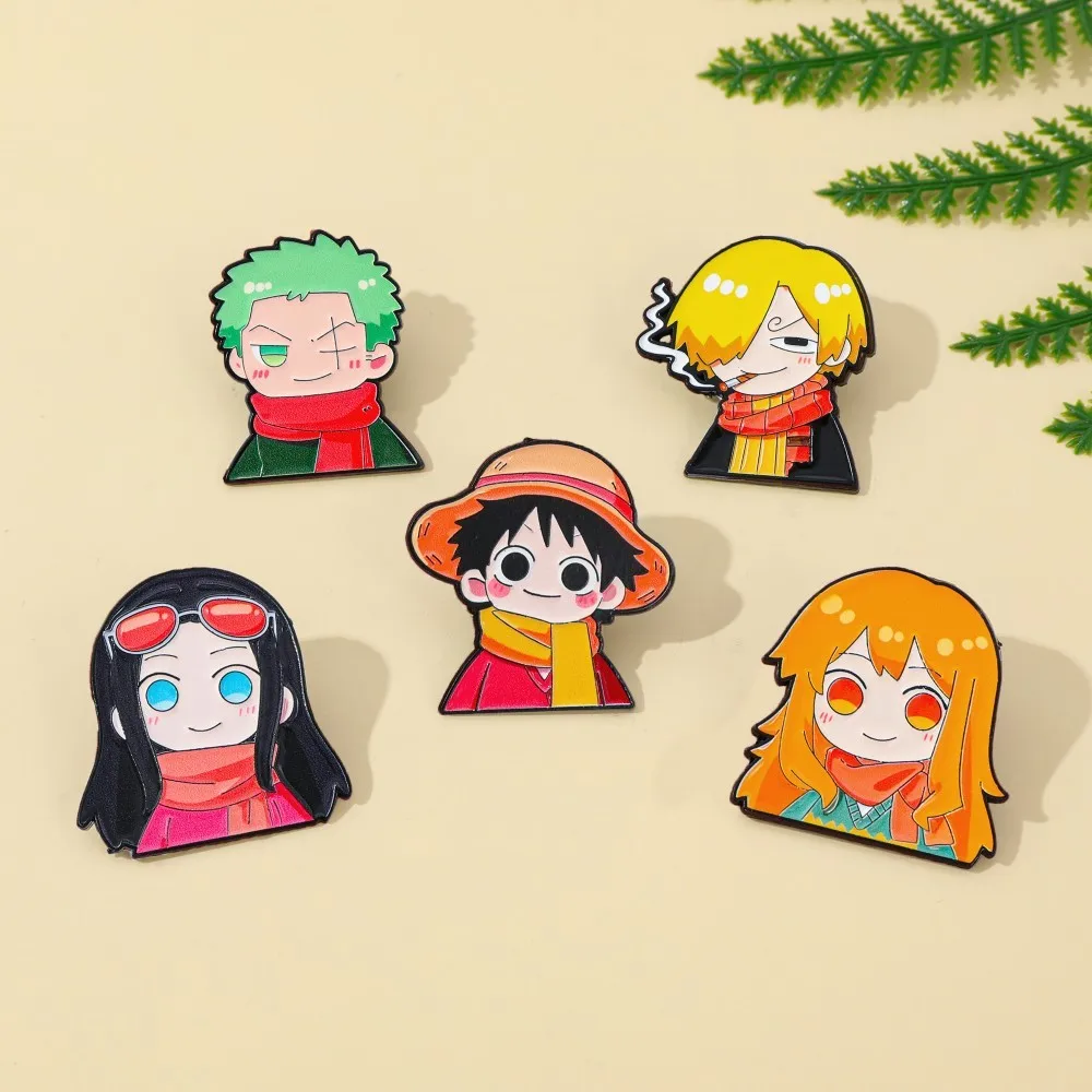5 قطع دبابيس معدنية مطلية بالم - مراجعة Anime Cosplay One Piece وسعره