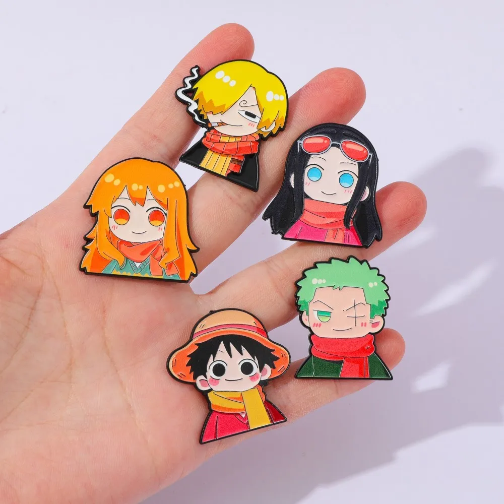 5 قطع دبابيس معدنية مطلية بالم - مراجعة Anime Cosplay One Piece وسعره
