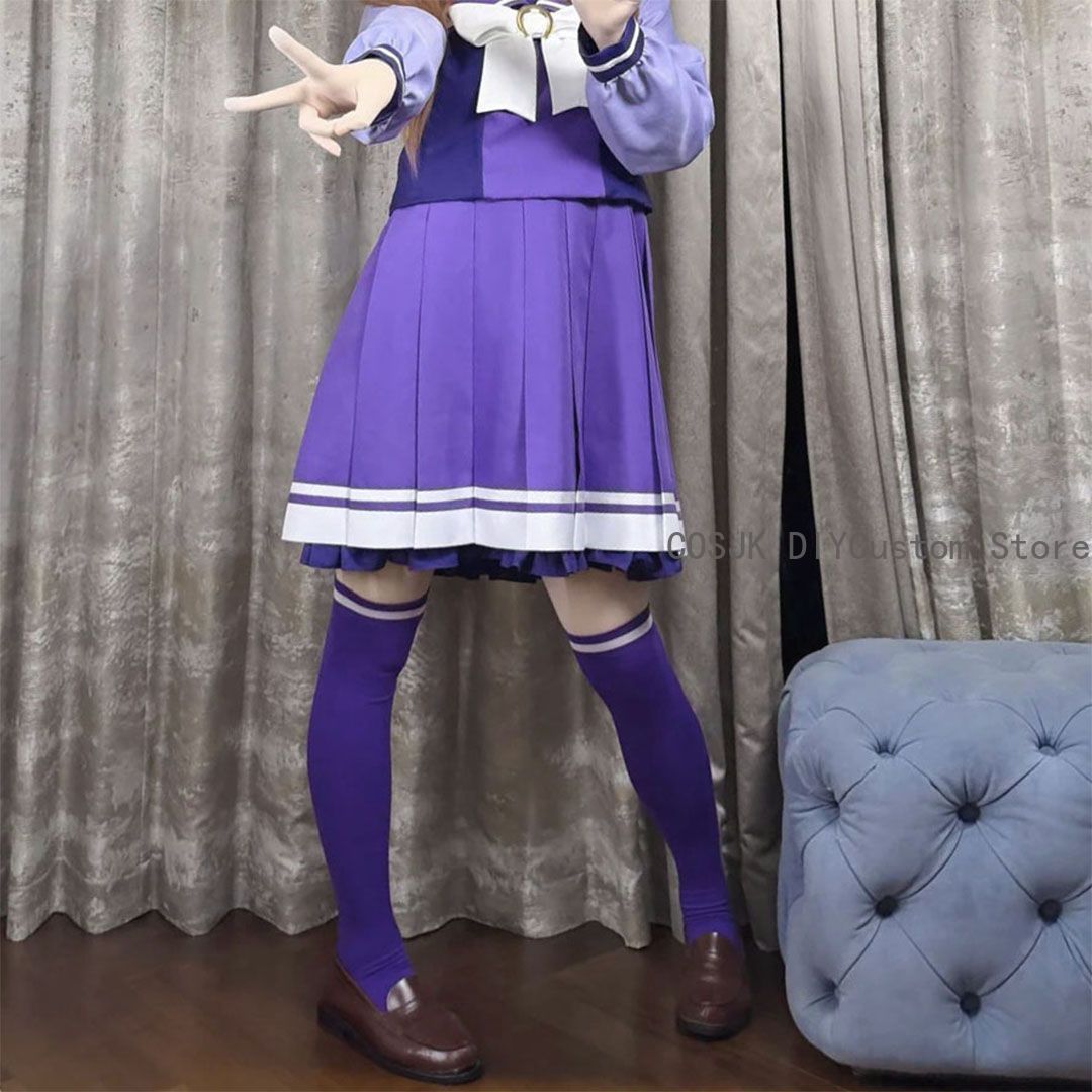 جوارب طويلة فوق الركبة مطبوعة  - مراجعة Anime Cosplay Girl Costume وسعره