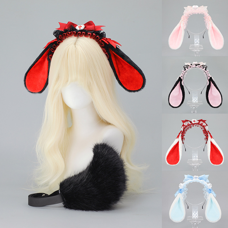 لوليتا أرنب سماعة أذن امرأة فت - مراجعة Anime Cosplay Girl Photo وسعره
